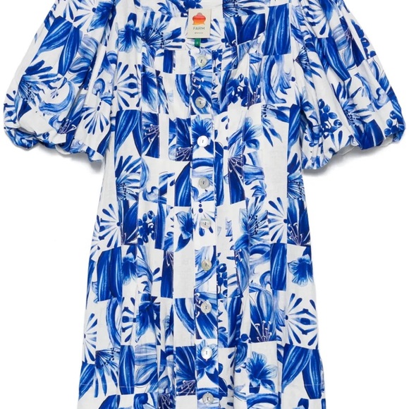 FARM Rio blue floral dress - Picture 5 of 9